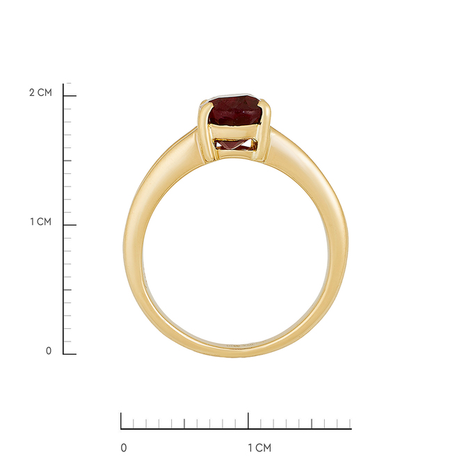 Кольцо из золота 750 пробы c рубином и бриллиантами, Л 2811 6702 за 280000