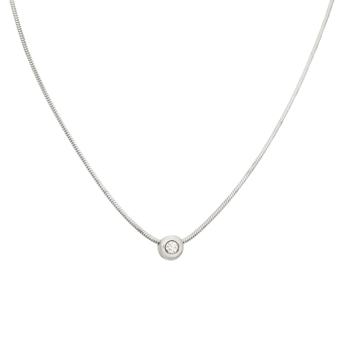 Колье из золота 585 пробы c бриллиантом