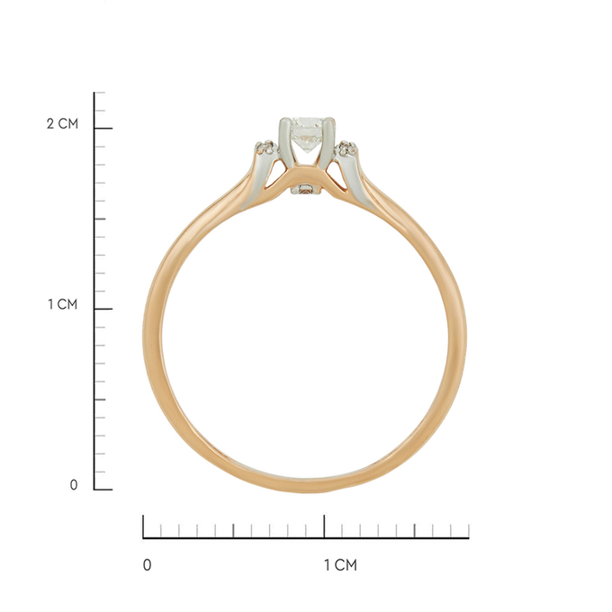 Кольцо из золота 585 пробы c бриллиантами, Л 4508 2586 за 29200