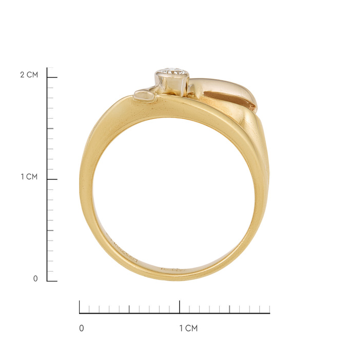 Кольцо из золота 750 пробы c бриллиантом, Л 0808 8896 за 66100