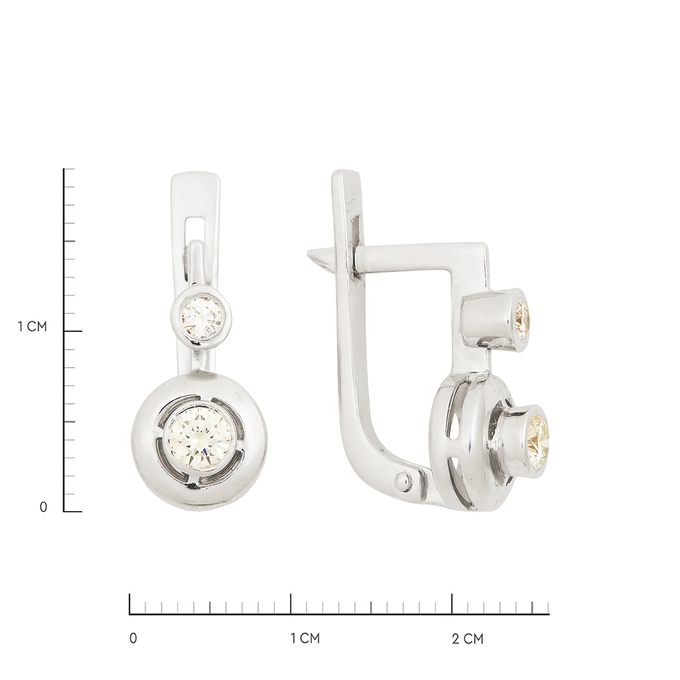 Серьги из золота 750 пробы c бриллиантами, Л 1911 4924 за 88500