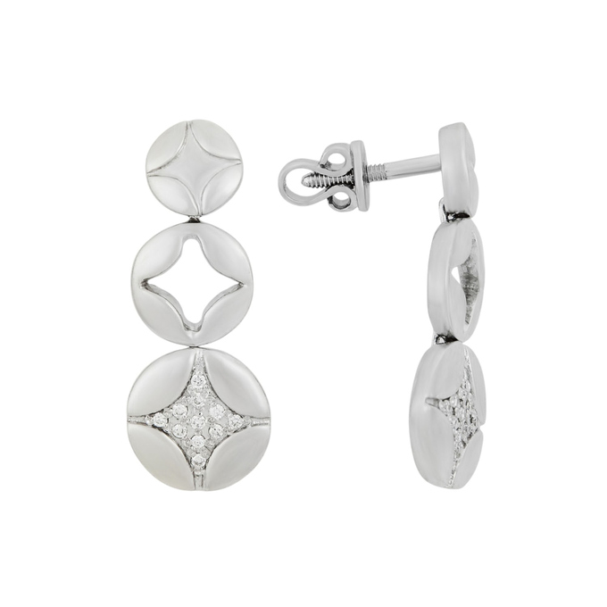 Серьги из золота 585 пробы с бриллиантами, Л 6002 4859 за 77600