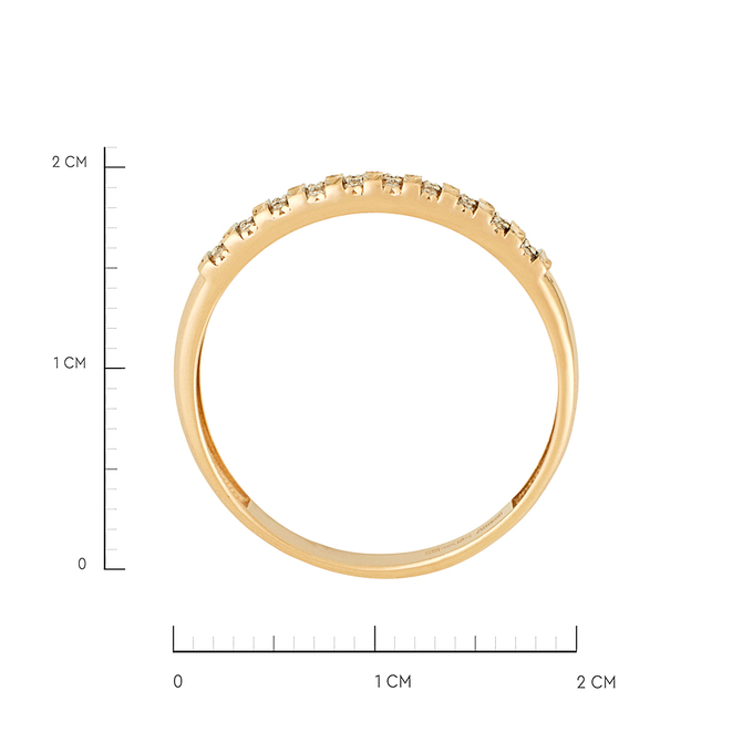 Кольцо из золота 585 пробы c бриллиантами