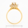 Кольцо из комбинированного золота 750 пробы c 13 бриллиантами Л33066407 фото 4