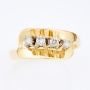 Кольцо из комбинированного золота 750 пробы c 4 бриллиантами Л58031948 фото 2