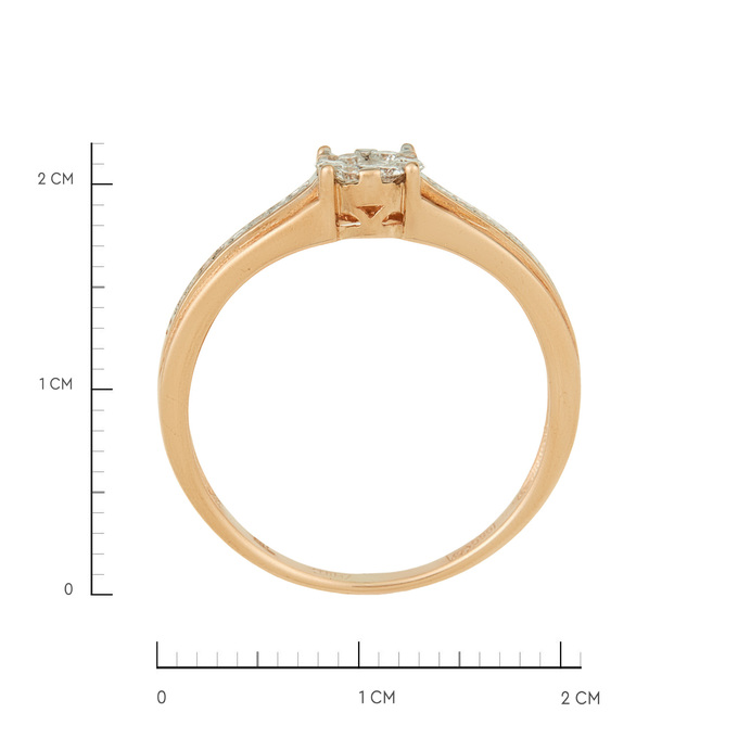 Кольцо из золота 585 пробы c бриллиантами, Л 3309 8112 за 35100