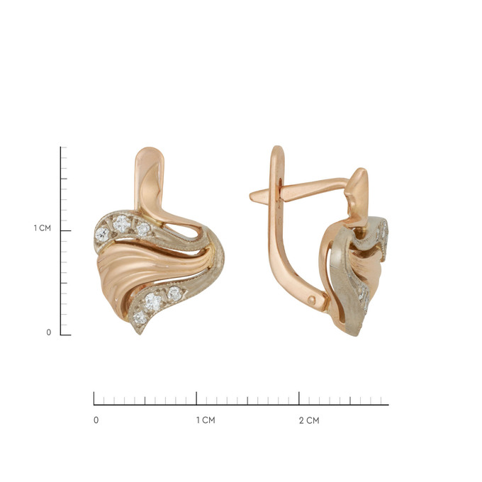 Серьги из золота 585 пробы с бриллиантами, Л 5704 0338 за 79500
