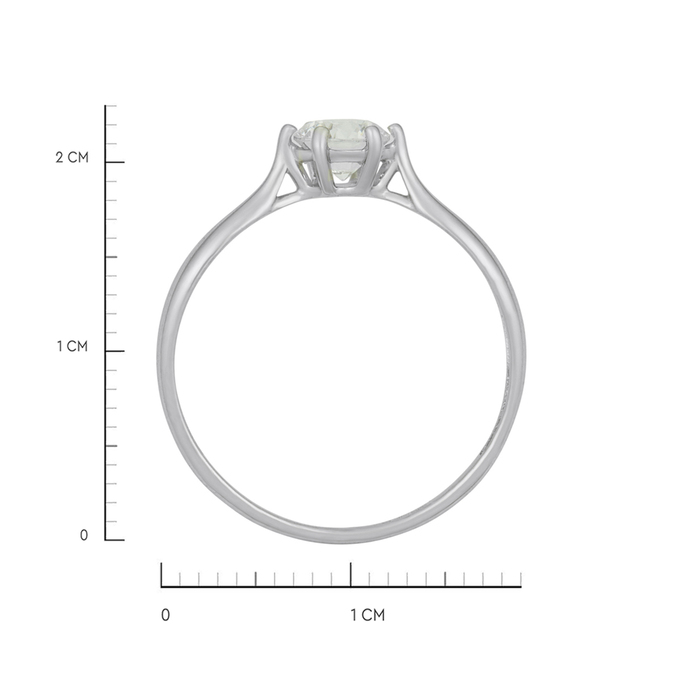 Кольцо из золота 585 пробы c фианитом
