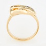 Кольцо из желтого золота 585 пробы c 2 бриллиантами Л30122486 фото 3
