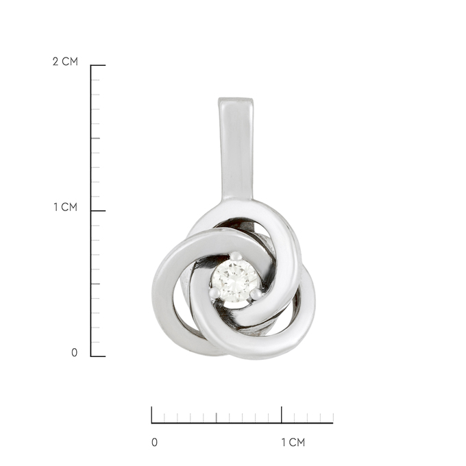 Подвеска из золота 585 пробы c бриллиантом, Л 2812 0889 за 29340