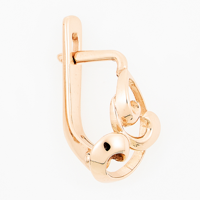 Серьги из красного золота 585 пробы
