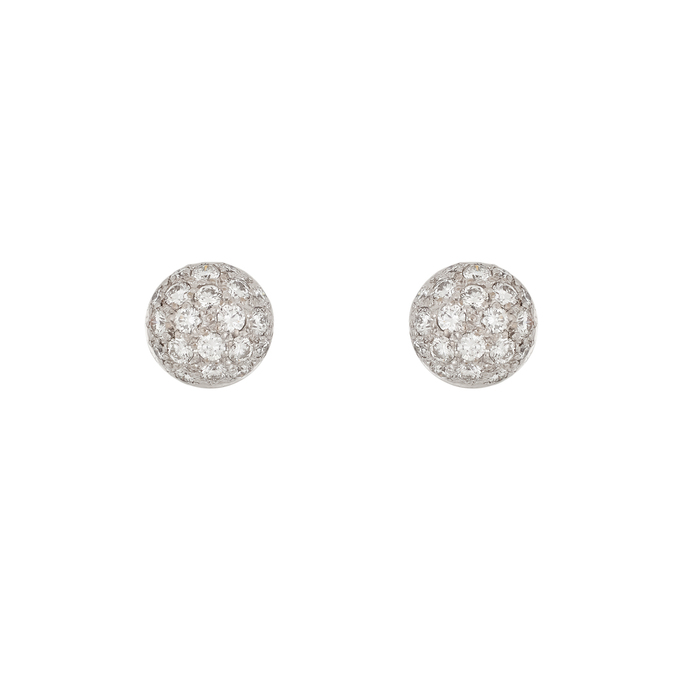 Серьга из золота 750 пробы c 20 бриллиантами