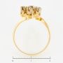 Кольцо из комбинированного золота 750 пробы c 9 бриллиантами Л33081050 фото 4