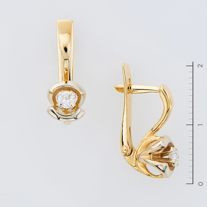 Серьги из золота 750 пробы c бриллиантами, Л 6200 7206 за 74320