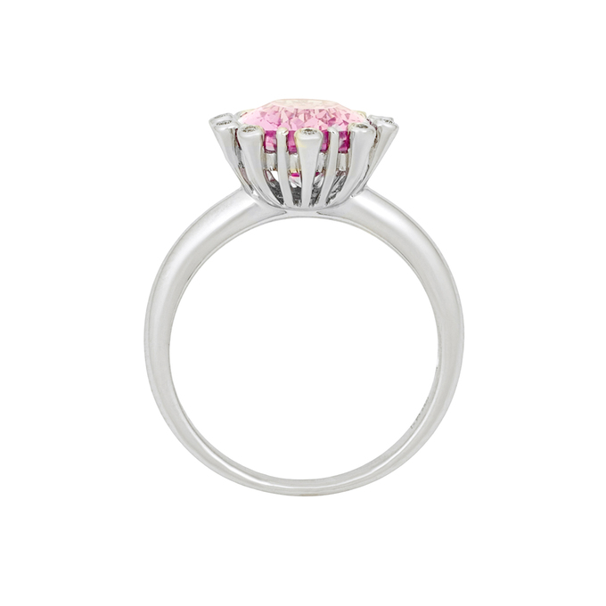 Кольцо из золота 585 пробы c бриллиантами и корундом, Л 7303 6570 за 39600