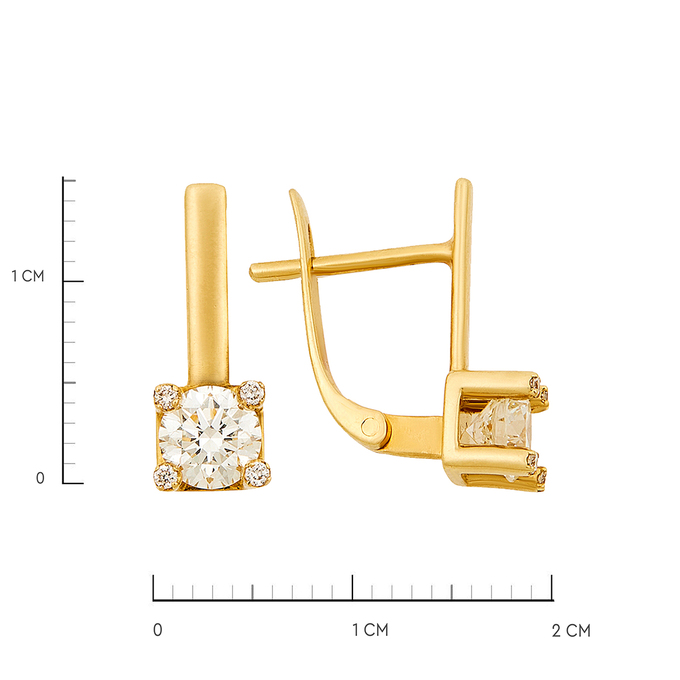 Серьги из золота 750 пробы c бриллиантами, Л 3111 8588 за 225000