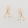 Серьги из золота 585 пробы c фианитами