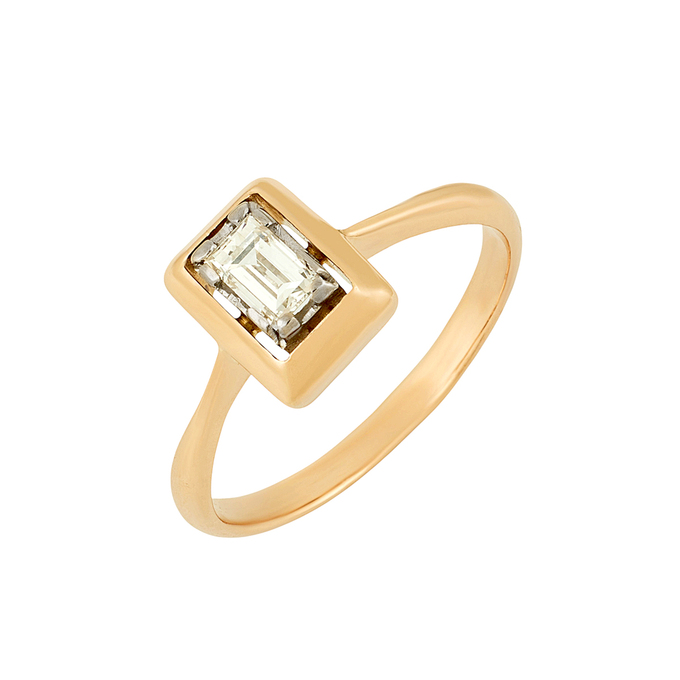 Кольцо из золота 585 пробы c бриллиантом