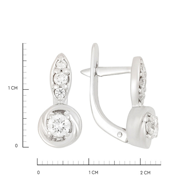 Серьги из золота 585 пробы c бриллиантами, Л 2316 8827 за 114000