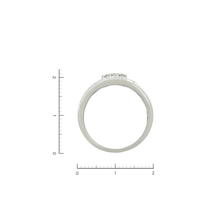 Кольцо из золота 750 пробы c 17 бриллиантами, Л 5804 7151 за 50320