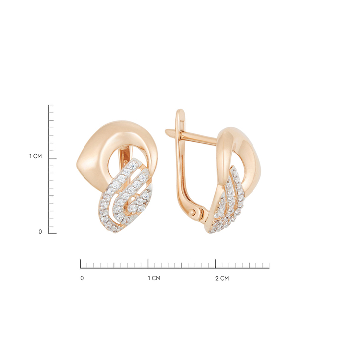 Серьги из золота 585 пробы c фианитами, К 0000 3073 за 28700