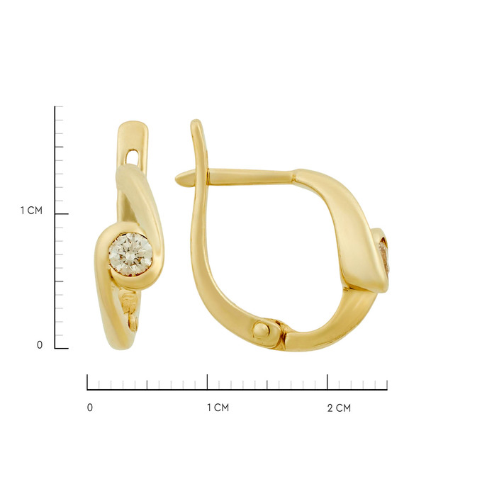 Серьги из золота 585 пробы с бриллиантами, Л 2812 9980 за 51200