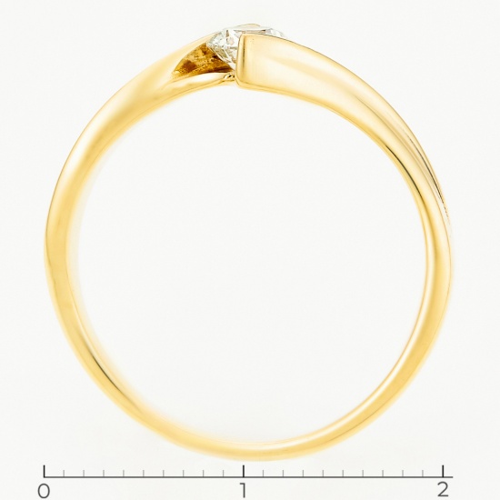 Кольцо из желтого золота 585 пробы c 1 бриллиантом, Л12070728 за 31815