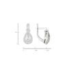 Серьги из золота 585 пробы c фианитами