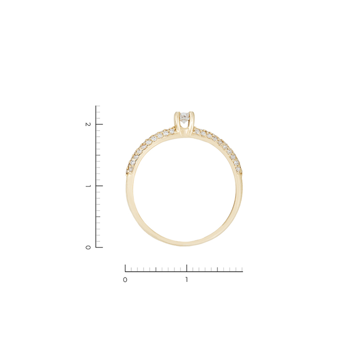 Кольцо из золота 585 пробы c 61 бриллиантами, Л 1207 9945 за 30800