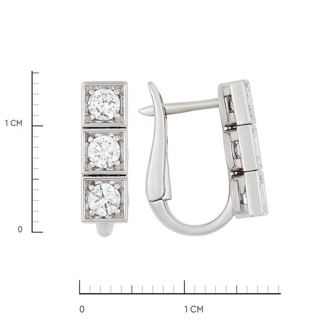 Серьги из золота 585 пробы c бриллиантами, К 0000 5231 за 52900