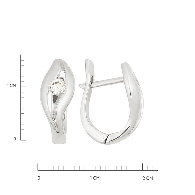 Серьги из золота 585 пробы c бриллиантами, Л 3606 2977 за 58250