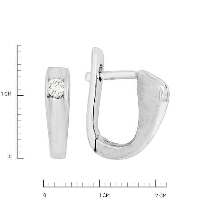 Серьги из золота 585 пробы c бриллиантами, Л 3309 7885 за 43200