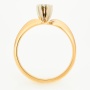 Кольцо из комбинированного золота 585 пробы c 1 бриллиантом Л61019485 фото 3