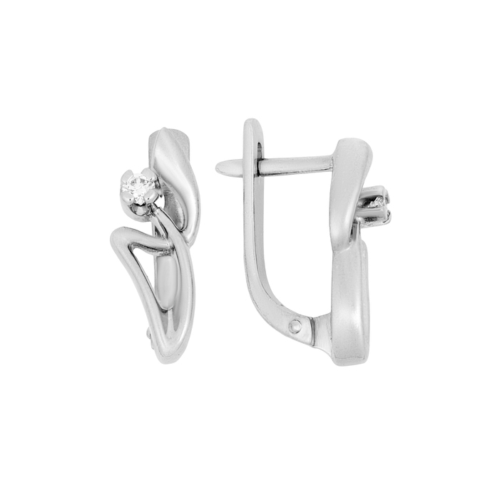 Серьги из золота 585 пробы c бриллиантами