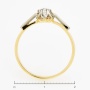 Кольцо из комбинированного золота 750 пробы c 1 бриллиантом Л23149962 фото 4