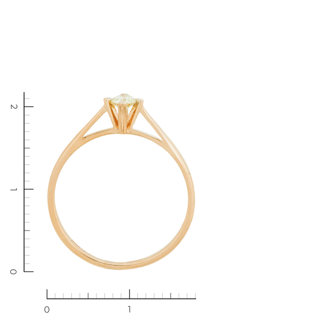 Кольцо из золота 585 пробы c 1 бриллиантом, Л 2316 1191 за 16720