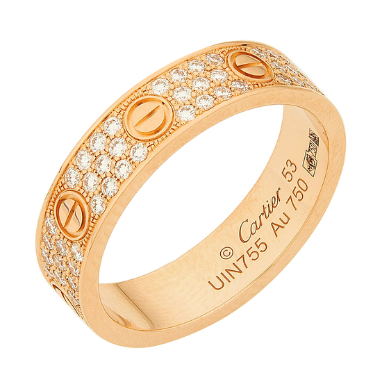 Кольцо из красного золота 750 пробы c 88 бриллиантами, Л28095238 за 550 000 ₽