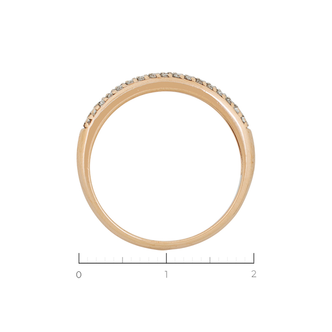 Кольцо из золота 585 пробы c 26 бриллиантами, Л 3309 2460 за 17200
