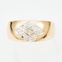 Кольцо из комбинированного золота 585 пробы c 9 бриллиантами 130007 фото 2