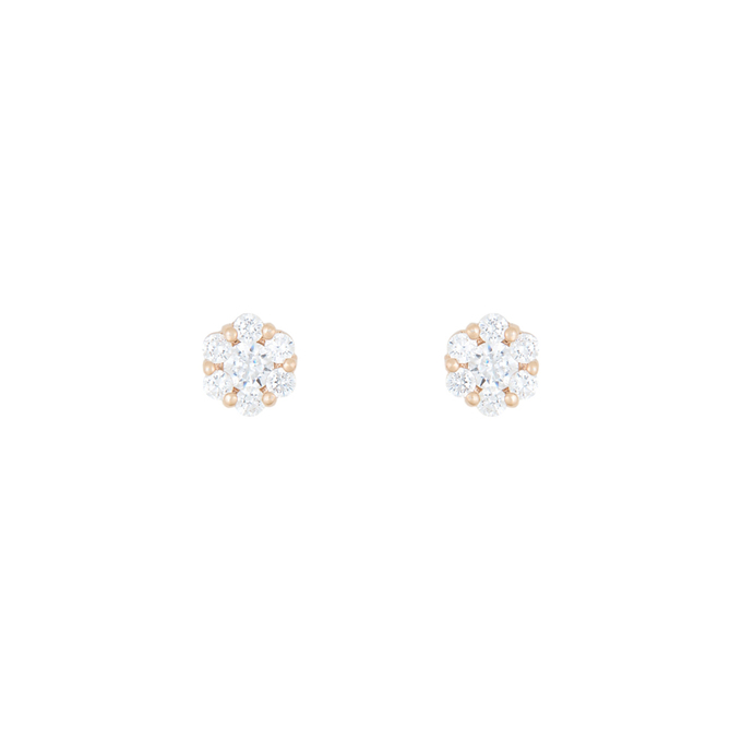 Серьги из золота 585 пробы c фианитами