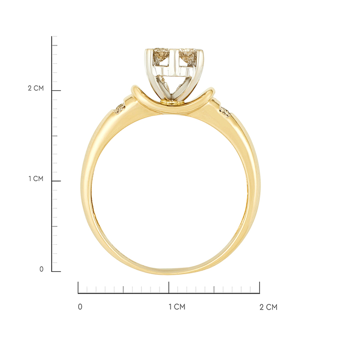 Кольцо из золота 585 пробы c бриллиантами, Л 4105 5363 за 59200