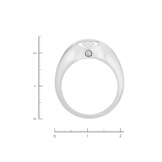 Кольцо из белого золота 585 пробы c 3 бриллиантами, Л24105877 за 53400