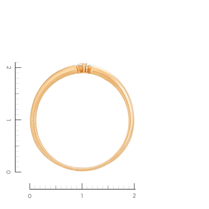 Кольцо из золота 585 пробы c 1 бриллиантом, Л 3208 6179 за 26000