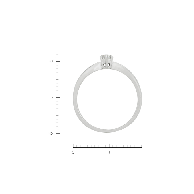 Кольцо из золота 585 пробы c 1 бриллиантом