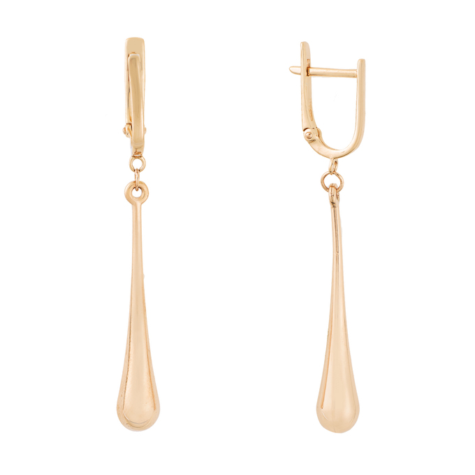 Серьги из красного золота 585 пробы