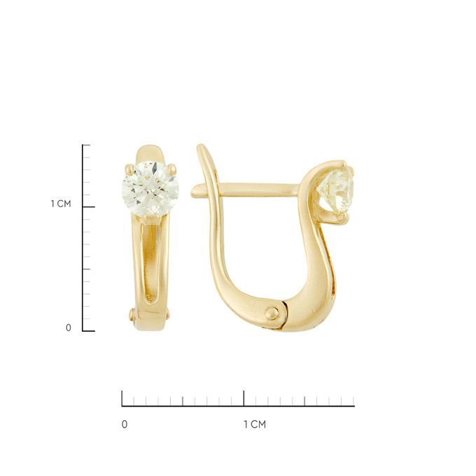 Серьги из золота 585 пробы с бриллиантами, Л 3910 9008 за 91900