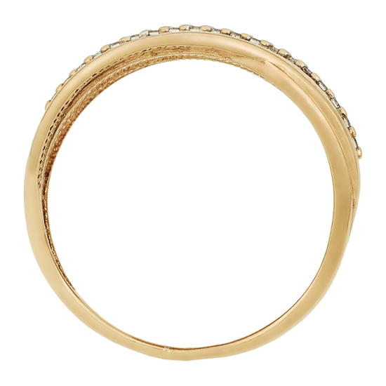 Кольцо из комбинированного золота 585 пробы c фианитами, Л28087782 за 17200