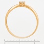Кольцо из красного золота 585 пробы c 1 бриллиантом Л62012304 фото 3