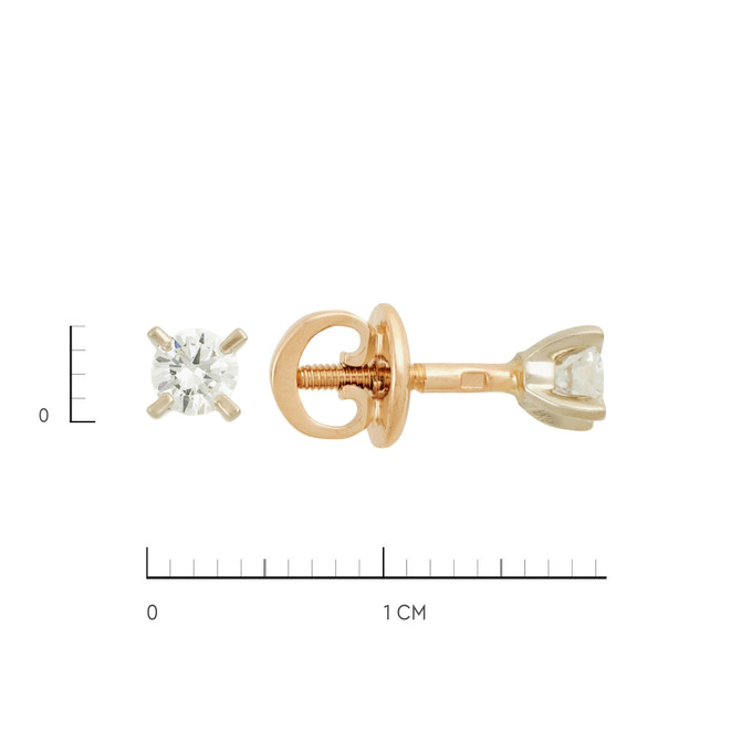 Серьги из золота 585 пробы с бриллиантами, Л 6602 9597 за 50000