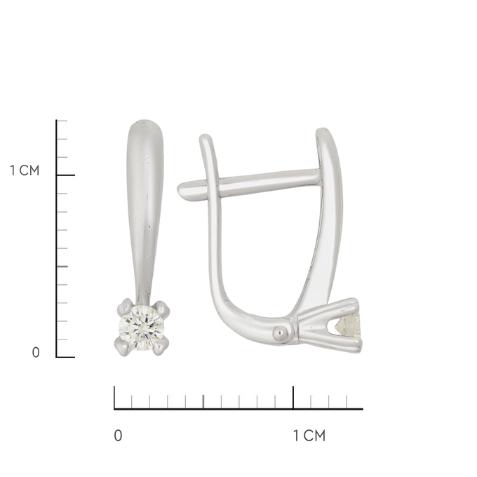 Серьги из золота 585 пробы c бриллиантами